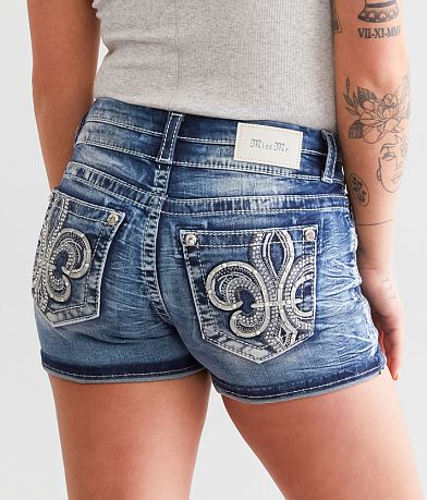 Miss Me Mid-Rise Stretch Short front view