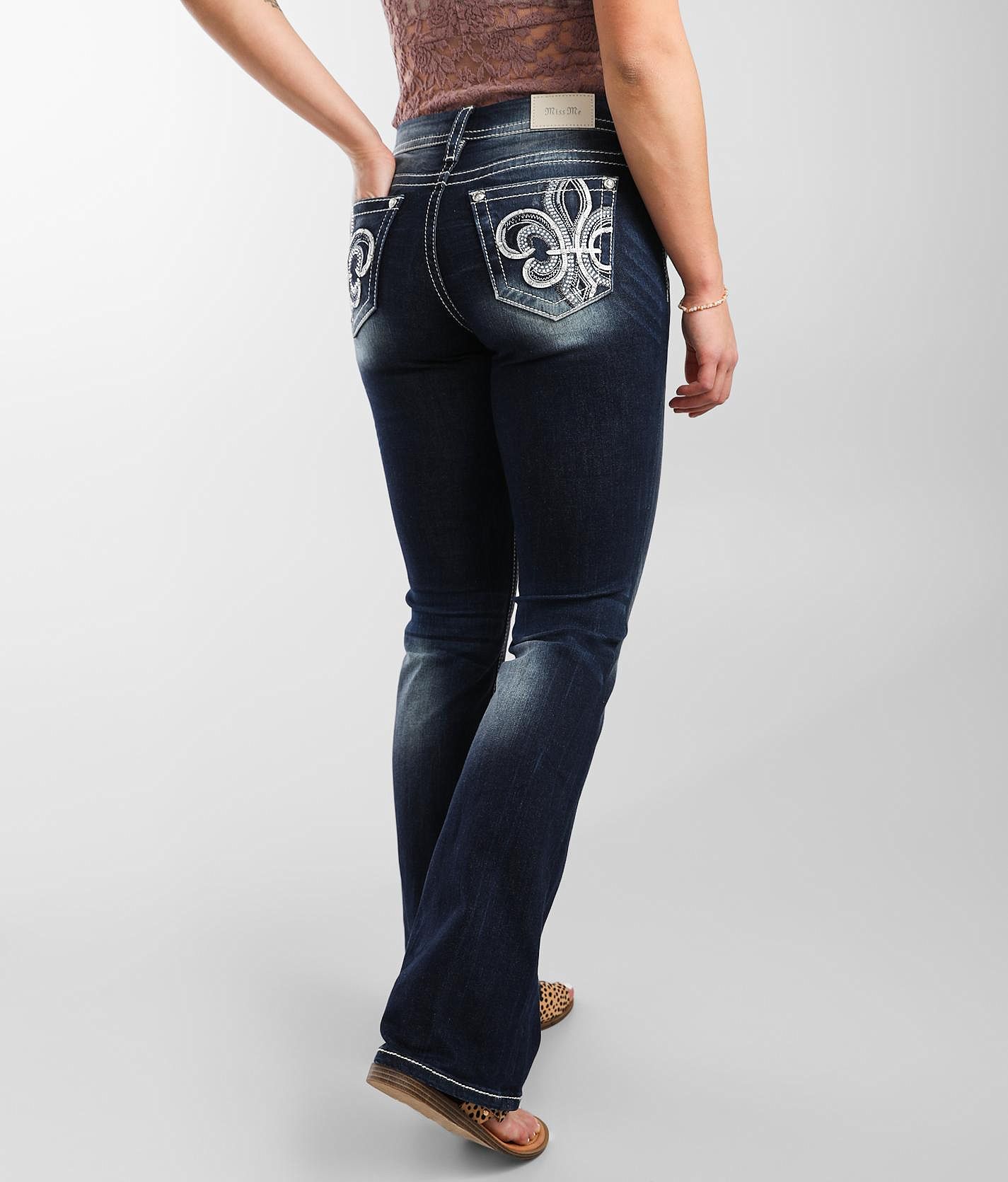 Miss Me Mid-Rise Flare Stretch Jean - Women's Jeans in K220