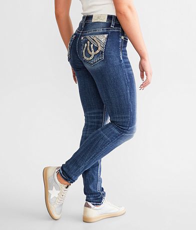 Miss Me Heavy Stitch Flap Pocket Curvy Fit Bootcut Jeans