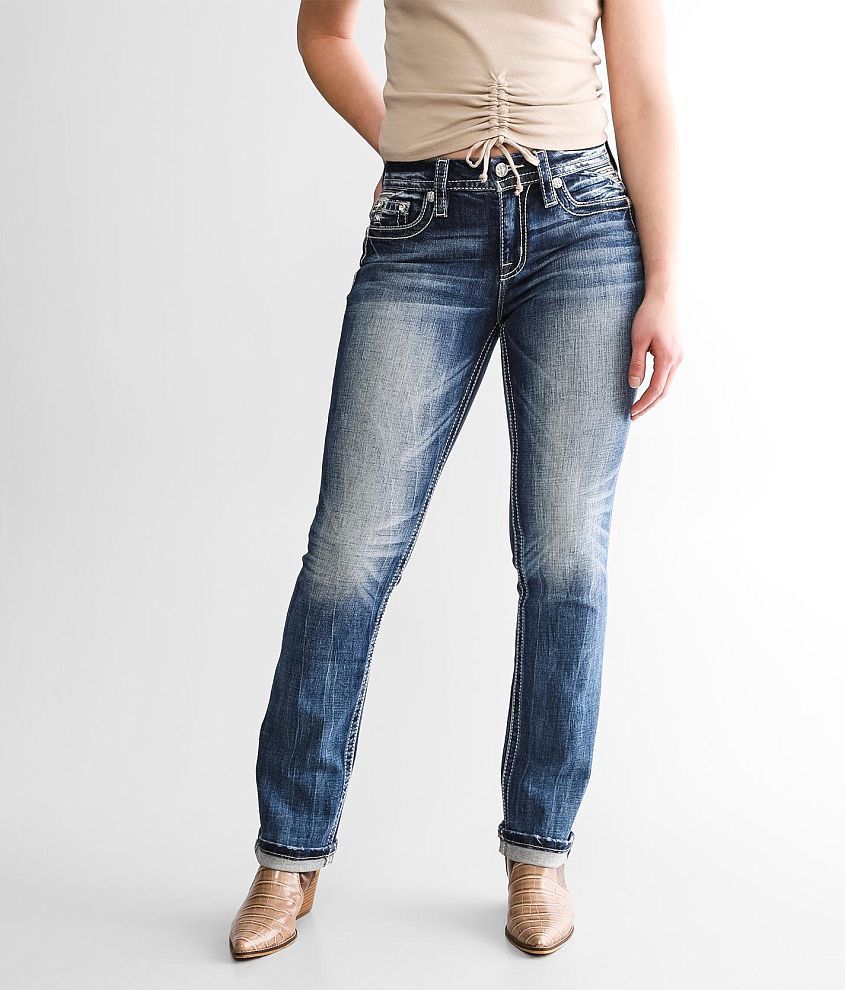 Miss Me Curvy Straight Stretch Jean - Women's Jeans in M756 | Buckle