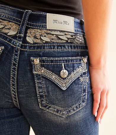Miss Me Mid-Rise Skinny Stretch Jean back pocket view