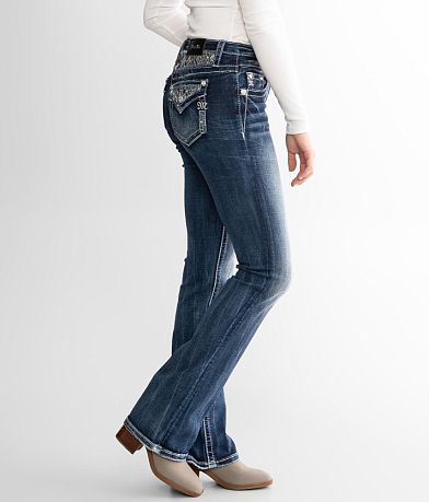 sconto 88% MODA DONNA Jeans Ricamato EU: 25 Miss Me Jeggings & Skinny & Slim Blu 29 