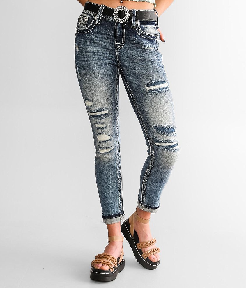 Mid-Rise Ankle Skinny Stretch Jean