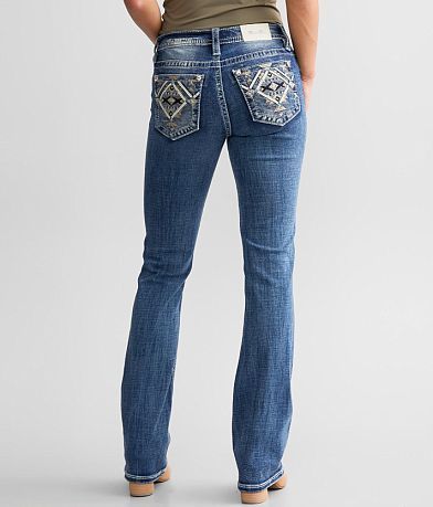 Miss Me Mid-Rise Boot Stretch Jean BACK