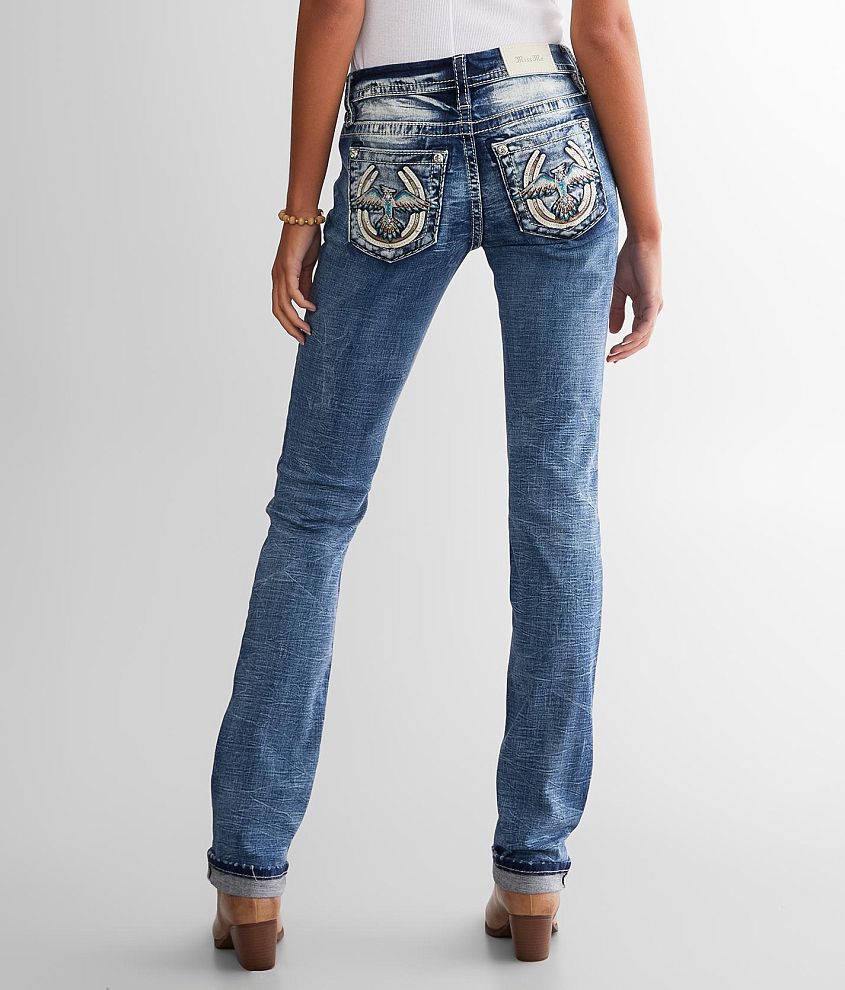Mid-Rise Straight Stretch Cuffed Jean