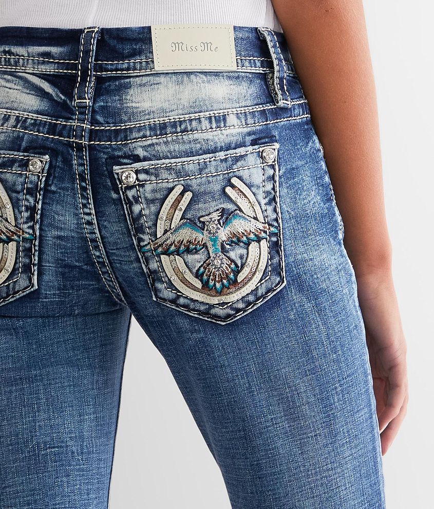 Mid-Rise Straight Stretch Cuffed Jean