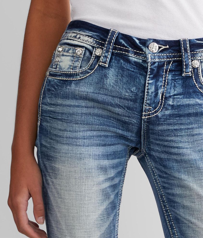 Mid-Rise Straight Stretch Cuffed Jean