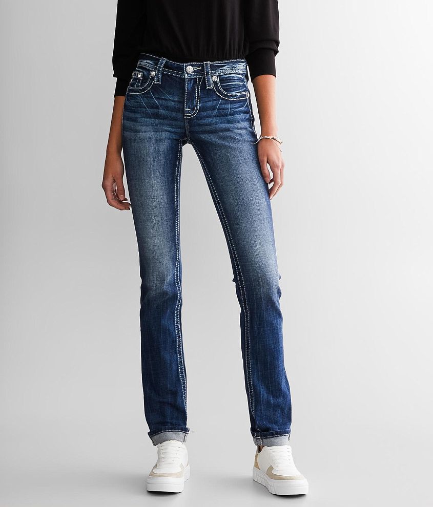 Miss Me Mid-Rise Straight Stretch Jean front view