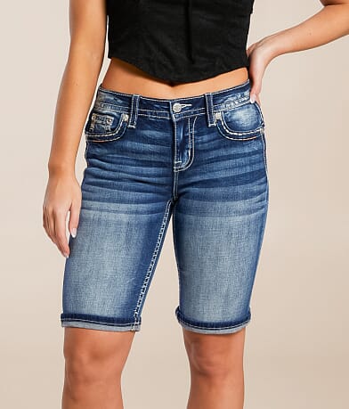 Miss Me Universal Bermuda Stretch Short front view