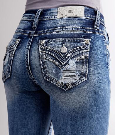 Miss Me Curvy Ankle Skinny Stretch Jean back pocket view