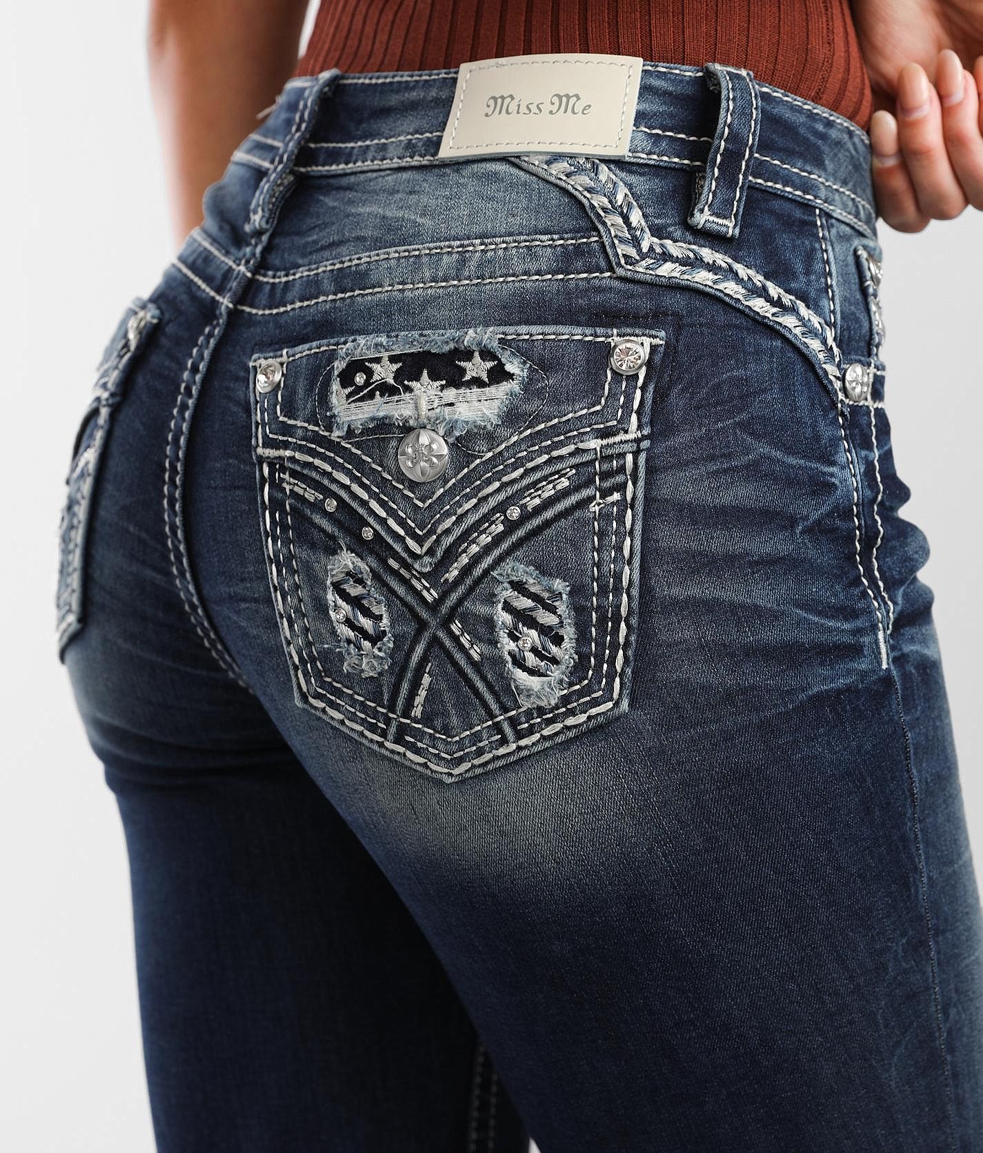 Miss Me Curvy Skinny Stretch Jean - Women's Jeans in K1121 | Buckle
