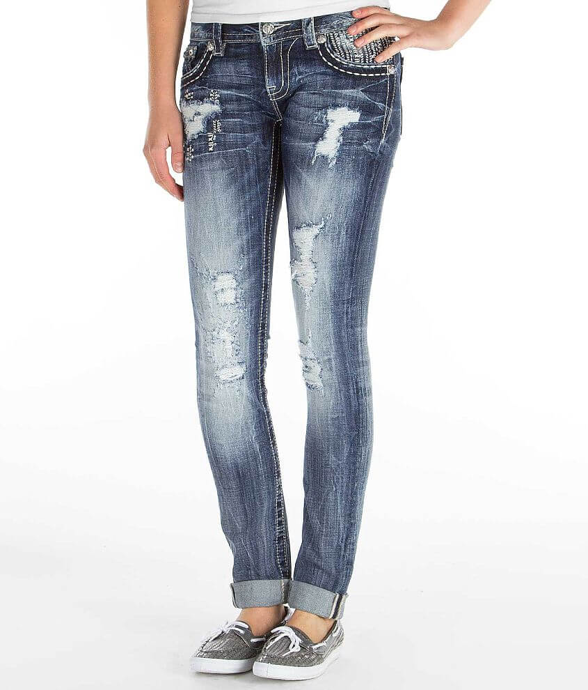Miss Me Cuffed Skinny Stretch Jean front view