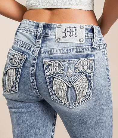 Miss Me Mid-Rise Boot Stretch Jean back pocket view