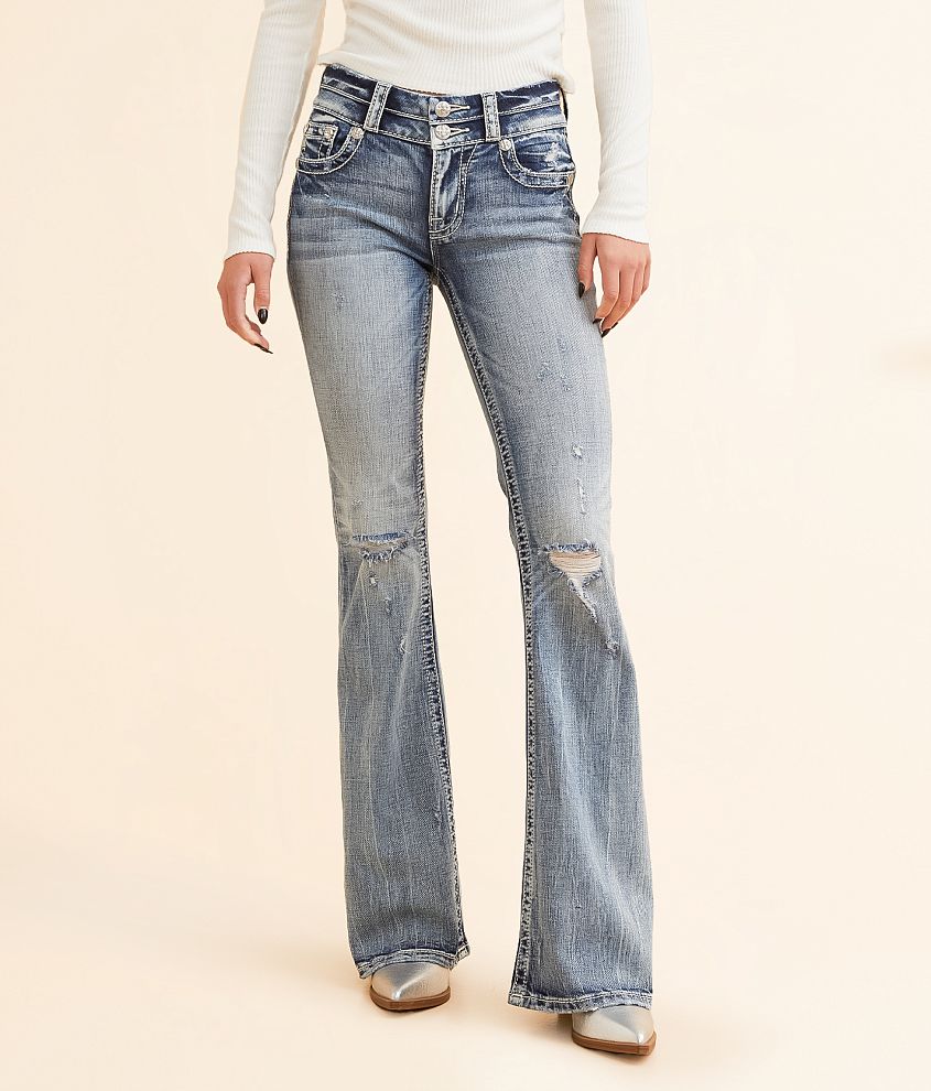 Miss Me Mid-Rise Flare Stretch Jean