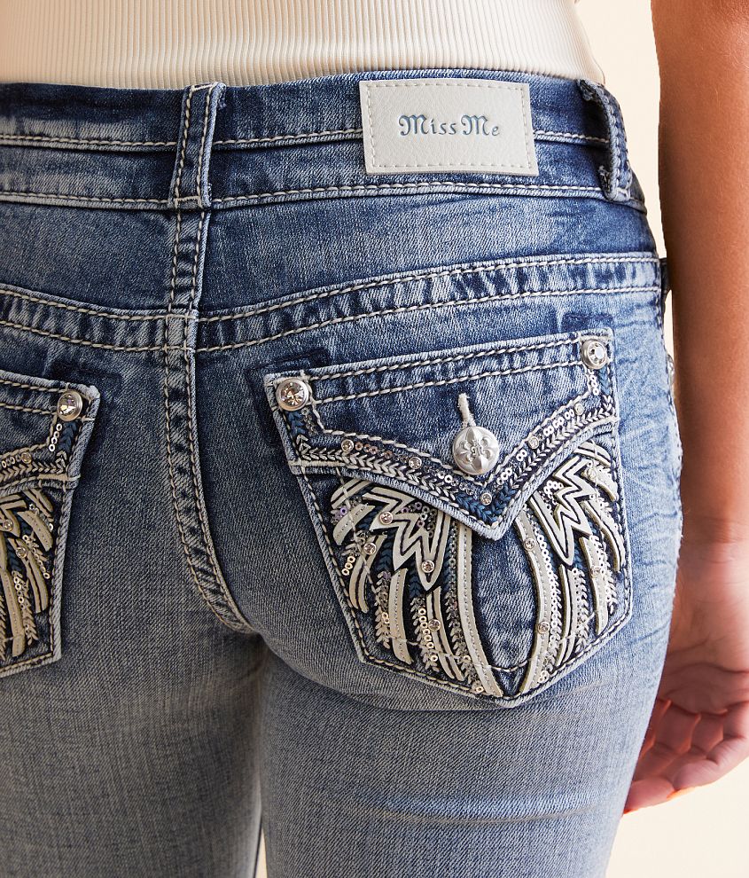 Mid-Rise Straight Stretch Cuffed Jean