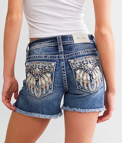 Miss Me Mid-Rise Stretch Short BACK