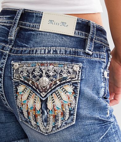 Miss Me Mid-Rise Stretch Short BACK_POCKET