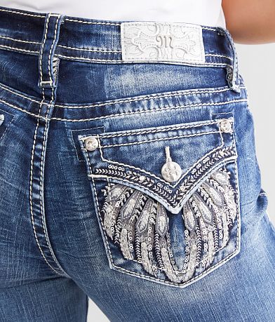 Miss Me Curvy Boot Stretch Jean back pocket view