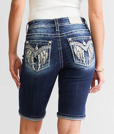 Miss Me Curvy Bermuda Stretch Short BACK