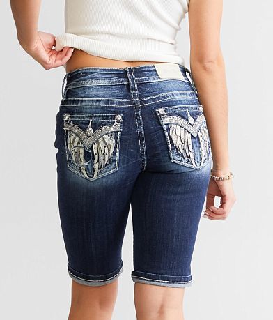 Miss Me Curvy Bermuda Stretch Short front view