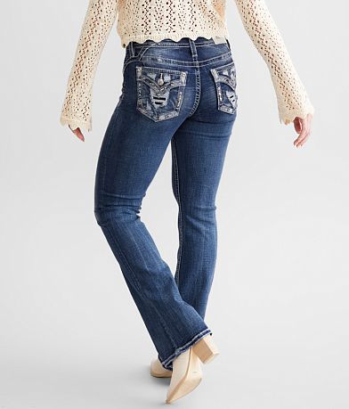 Buy Women's Blue Boot cut Jeans Online at Bewakoof