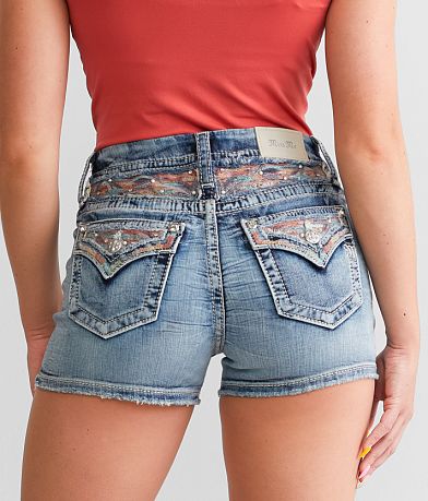 Women in denim outlet shorts