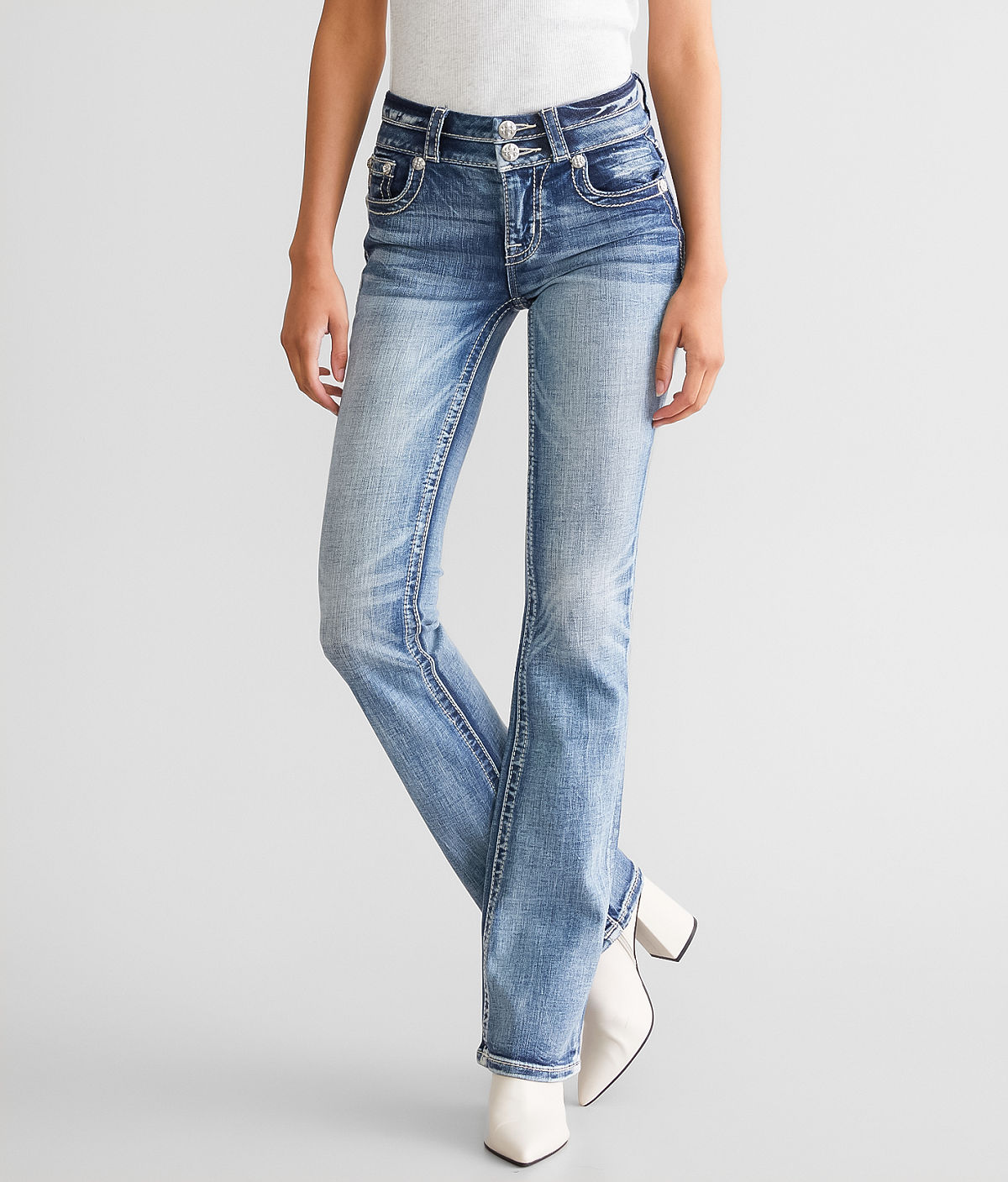 Miss Me Mid-Rise Boot Stretch Jean — M819 by Buckle