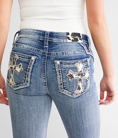 Miss Me Curvy Mid-Rise Cuffed Ankle Skinny Stretch Jean front view