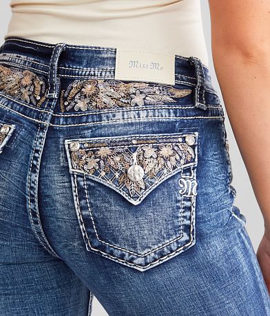 Miss Me Curvy Boot Stretch Jean back pocket view