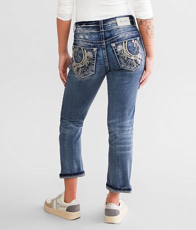 Miss Me Curvy Cuffed Stretch Capri Jean - Women's Jeans in K982B