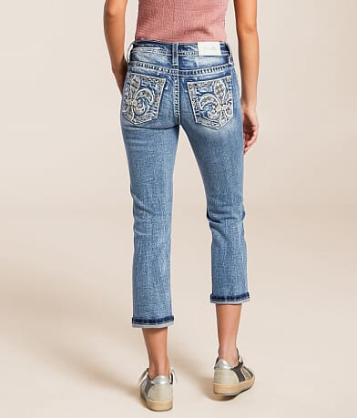 Miss Me Mid-Rise Cuffed Stretch Capri Jean back view