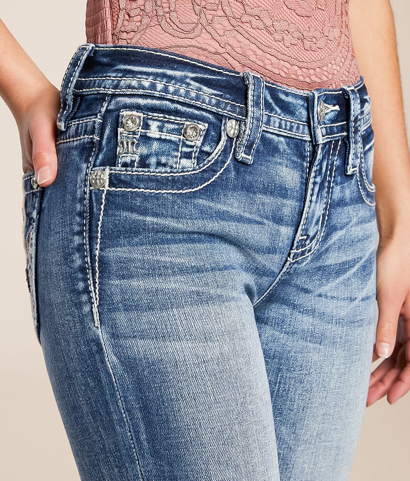 Mid-Rise Cuffed Stretch Capri Jean