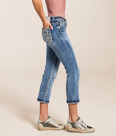 Miss Me Mid-Rise Cuffed Stretch Capri Jean full right side view