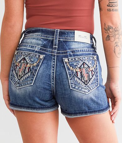 Miss Me Curvy Stretch Short BACK