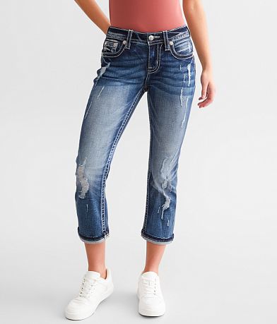 Miss Me Mid-Rise Stretch Capri Jean front view