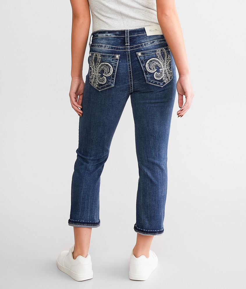 Miss Me Curvy Mid-Rise Stretch Capri Jean front view