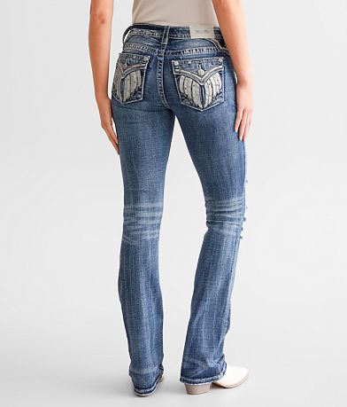 Miss Me Mid-Rise Tailored Boot Stretch Jean back view