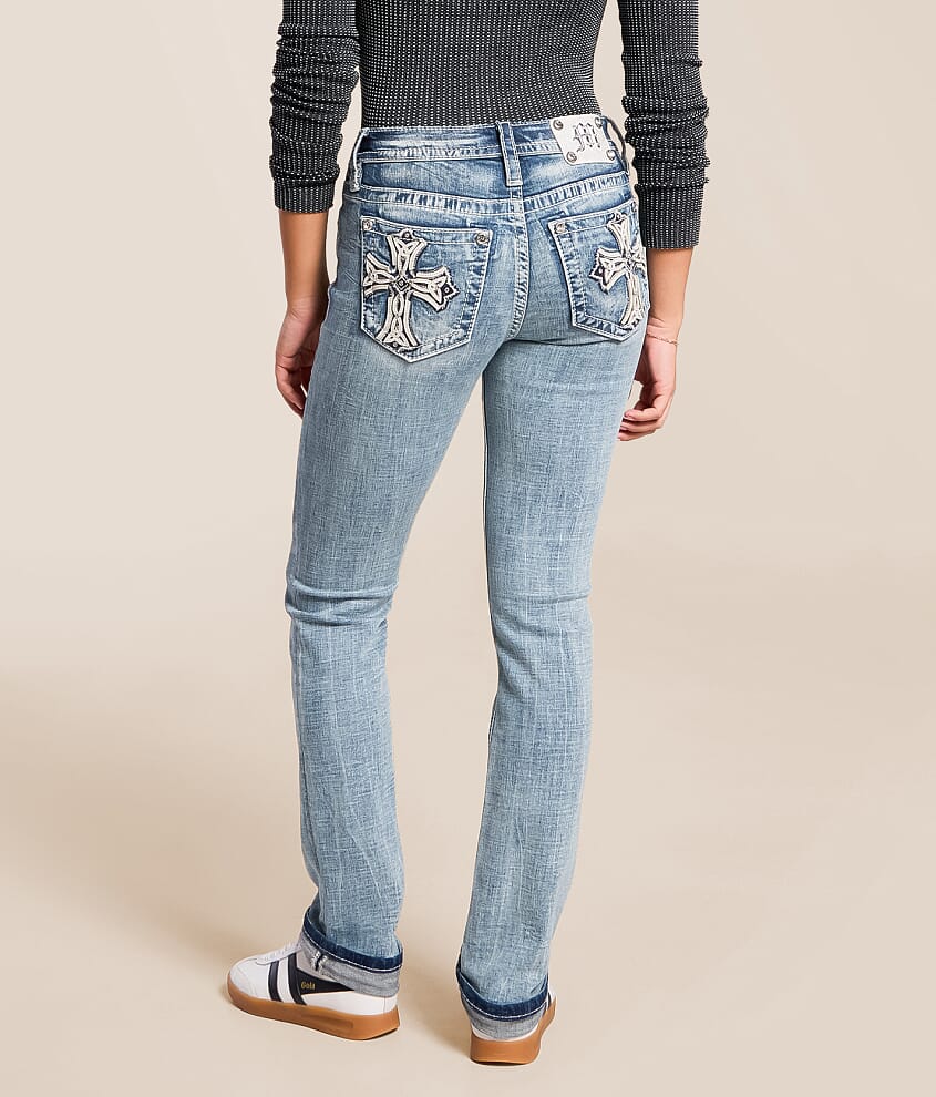Mid-Rise Straight Stretch Cuffed Jean - thumbnail 4