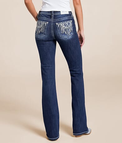 Miss Me Mid-Rise Boot Stretch Jean back view