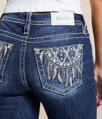 Miss Me Mid-Rise Boot Stretch Jean back pocket view