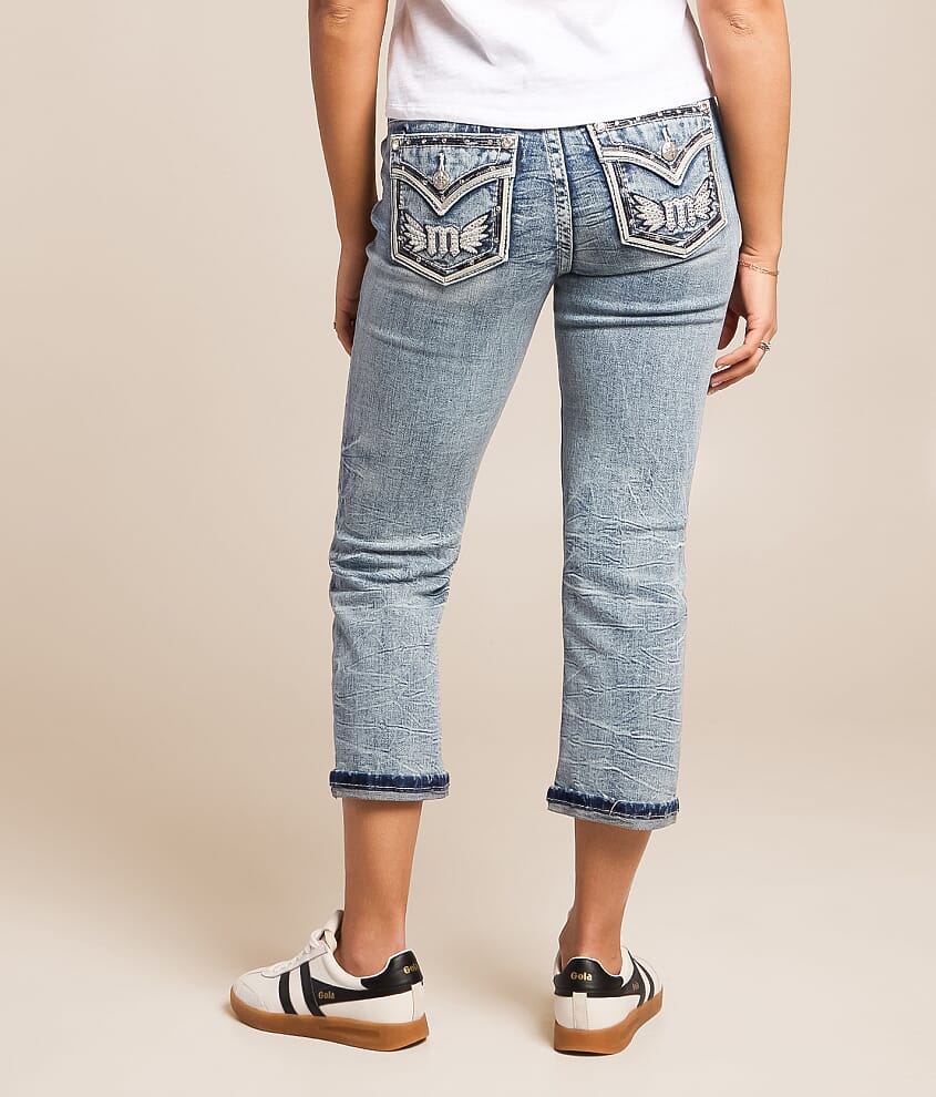 Mid-Rise Universal Stretch Cuffed Capri Jean