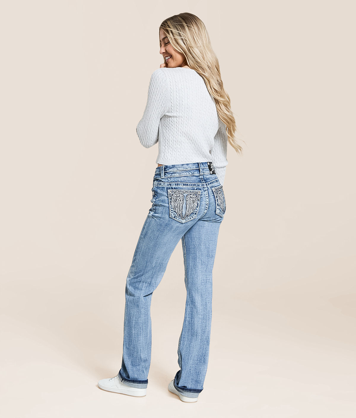 Miss Me Universal Straight Stretch Cuffed Jean — M383 by Buckle