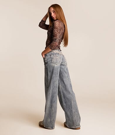 Miss Me High Rise Wide Leg Jean front view