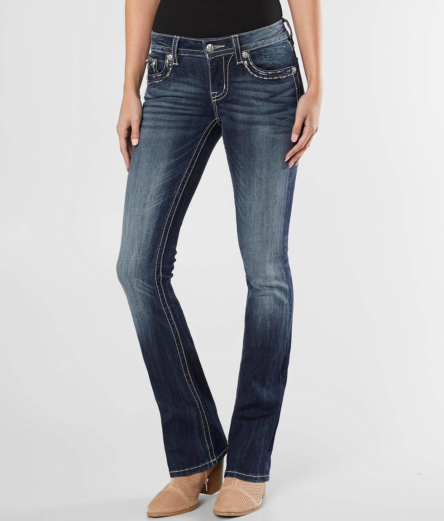 buckle low rise jeans