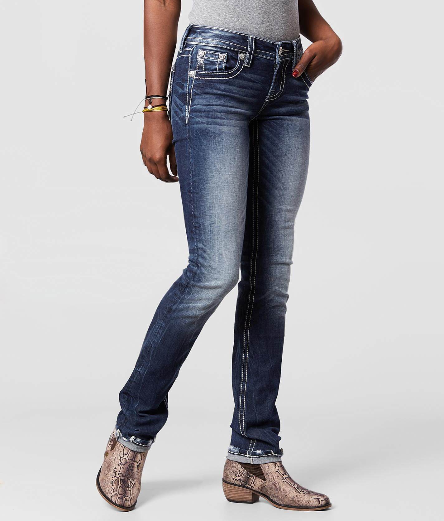 buckle low rise jeans