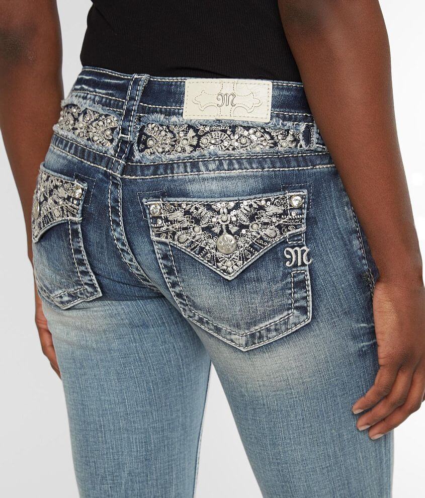 Miss Me Signature Straight Stretch Cuffed Jean front view