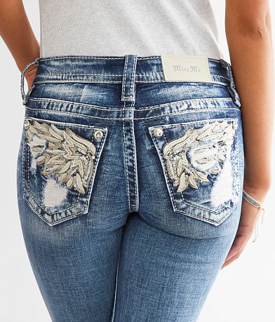 Miss Me Low Rise Boot Stretch Jean misc detail 1 view