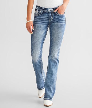 Miss Me Low Rise Boot Stretch Jean full left side view