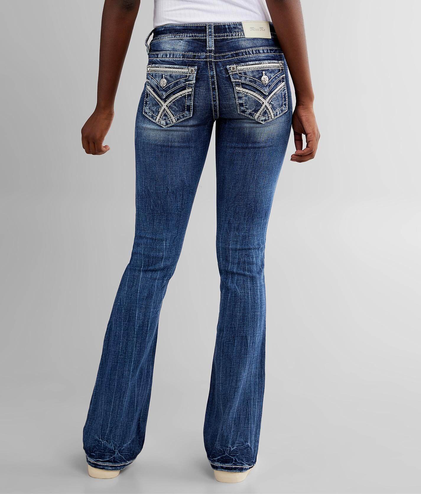 buckle low rise jeans