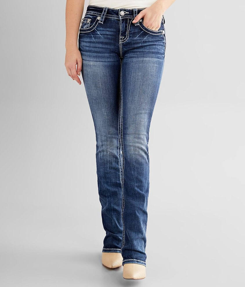 Miss Me Low Rise Slim Boot Stretch Jean front view